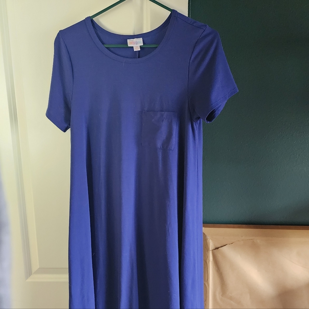 LuLaRoe blue short sleeve dress